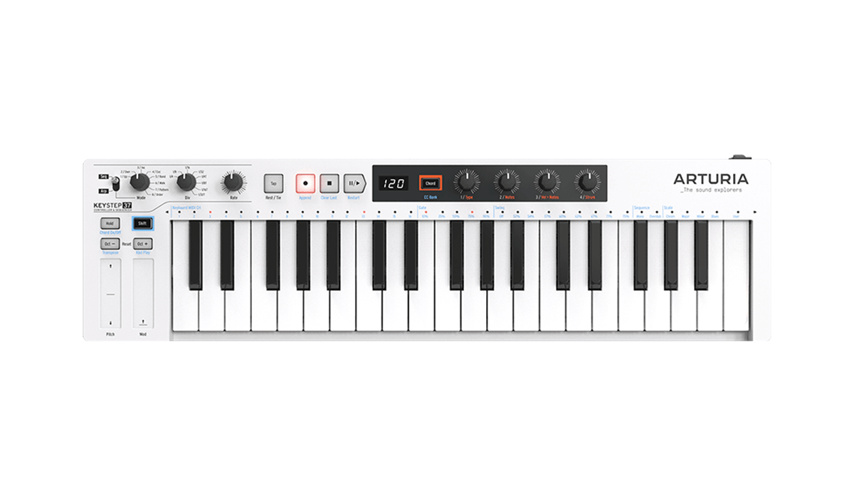 Arturia KeyStep 37 – 37-Key MIDI Controller & Polyphonic Sequencer with RGB Keys, USB, CV, MIDI, and Chord Mode