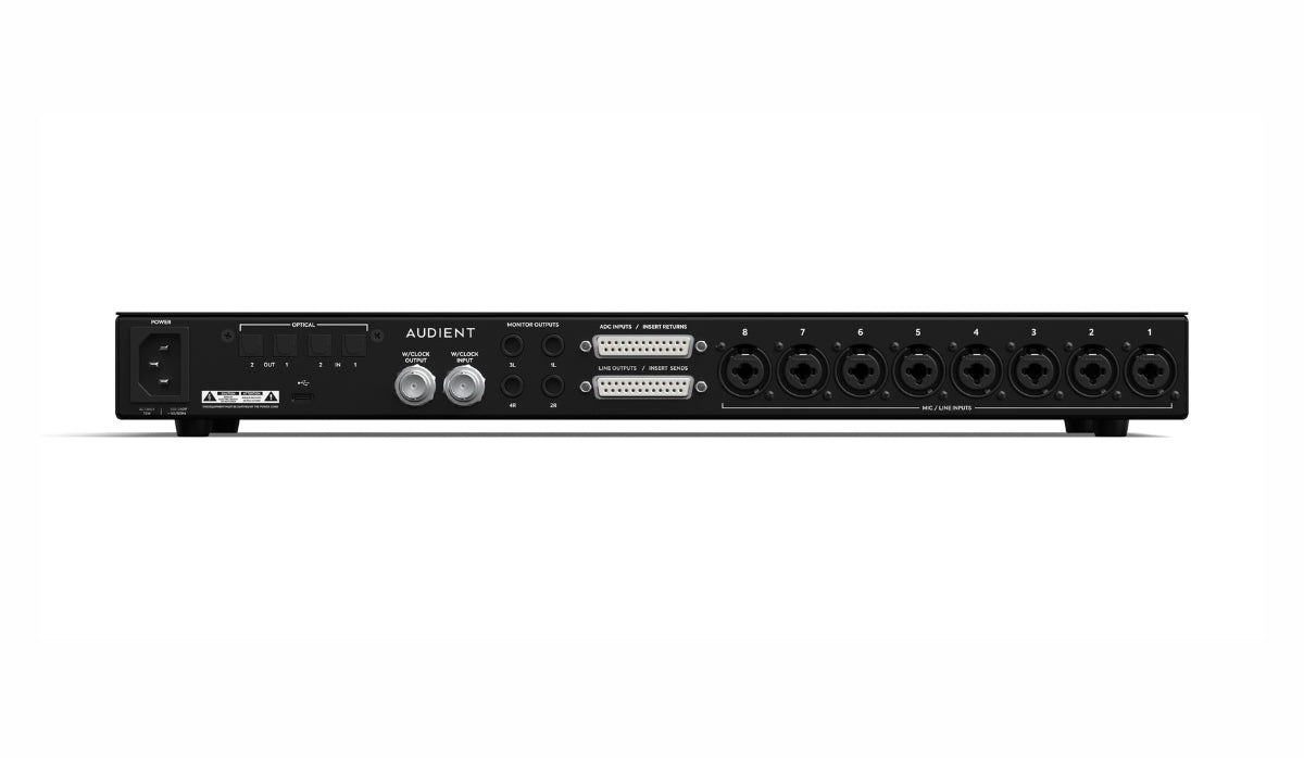 Audient iD48 USB-C Audio Interface – 24‑In/32‑Out Flagship Interface with 8 Class‑A Preamps & Switchable Analogue Inserts