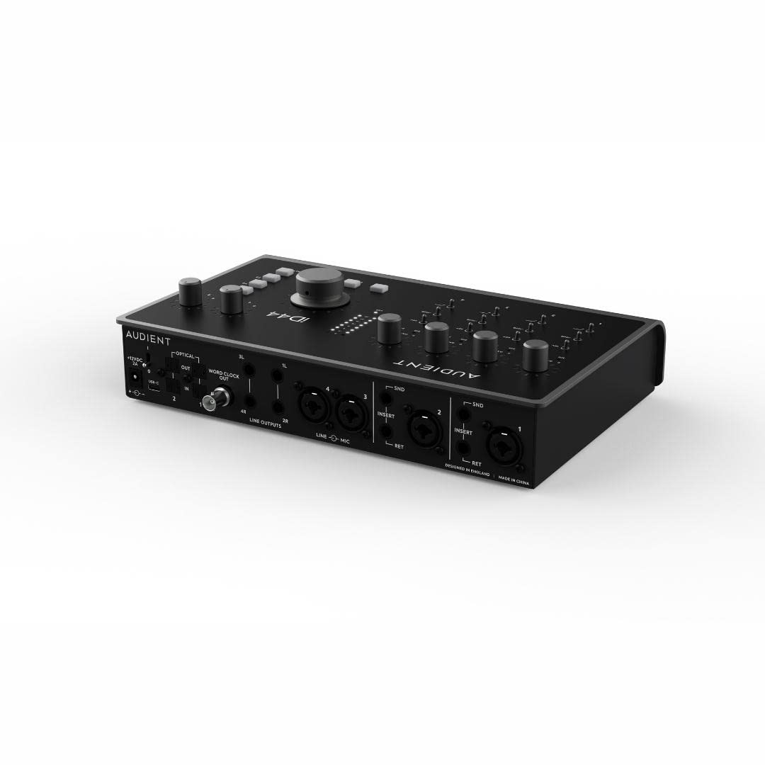 Audient iD44 MKII USB-C Audio Interface – 20-In/24-Out Flagship Interface with 4 Class-A Preamps & ADAT