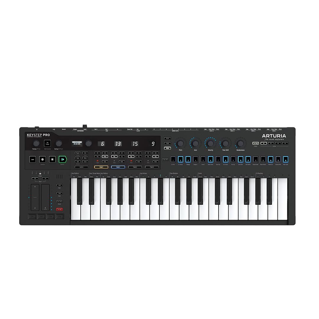 Arturia KeyStep Pro – 37-Key MIDI Controller, 4-Track Polyphonic Sequencer & Performance Controller with CV, MIDI, and USB
