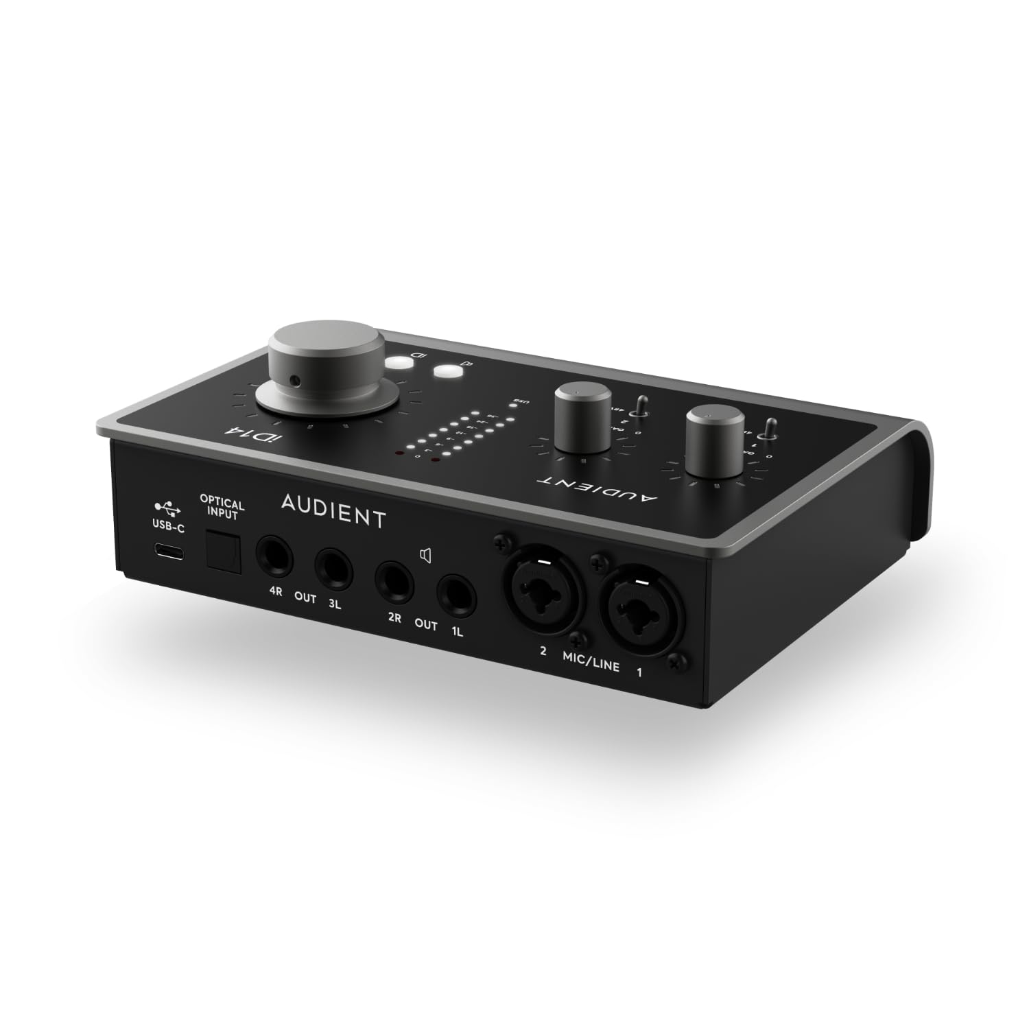 Audient iD14 MKII USB-C Audio Interface – 10-In/4-Out with Dual Class-A Preamps & ADAT Expansion