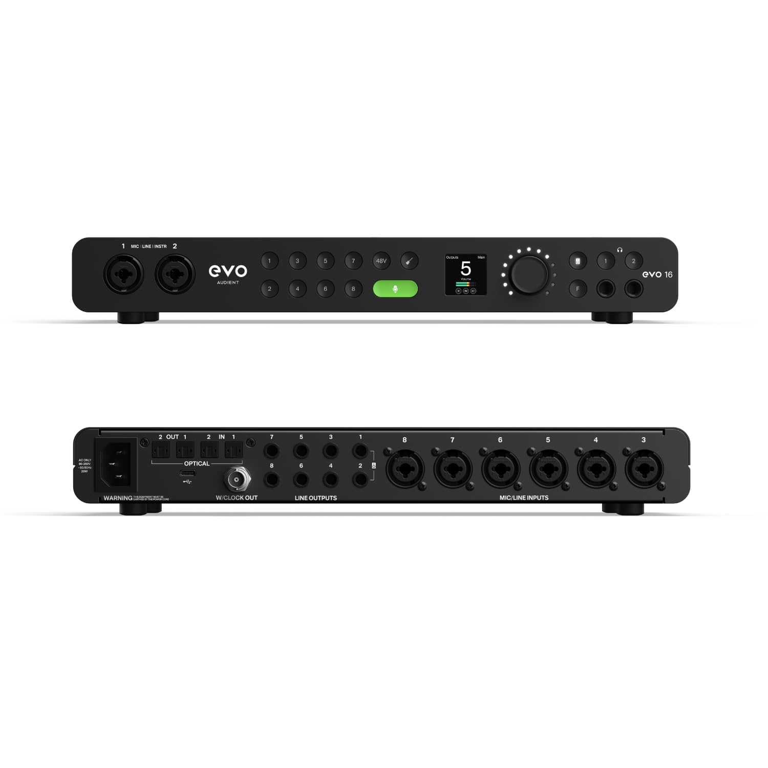 Audient EVO 16 USB-C Audio Interface – 24 In / 24 Out Smart Audio Interface with ADAT, Loopback & Dual Smartgain