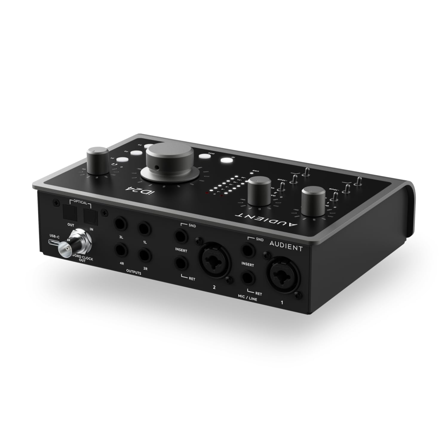 Audient iD24 USB-C Audio Interface – 10-In/14-Out with Dual Class-A Preamps, ADAT & Loopback