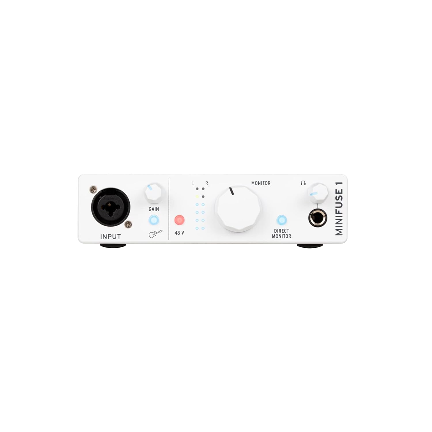 Arturia MiniFuse 1 – USB Audio Interface (1-In/2-Out) with Direct Monitoring & Software Bundle for Music Production & Podcasting