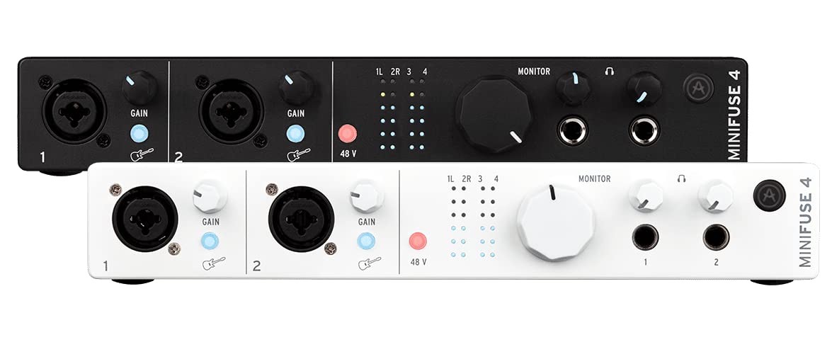 Arturia MiniFuse 4 – 4-In/4-Out USB Audio Interface with Dual Headphone Outputs, USB Hub & Software Bundle for Music Production & Podcasting