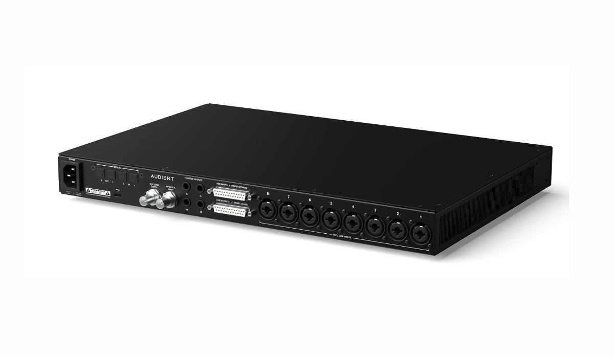 Audient iD48 USB-C Audio Interface – 24‑In/32‑Out Flagship Interface with 8 Class‑A Preamps & Switchable Analogue Inserts