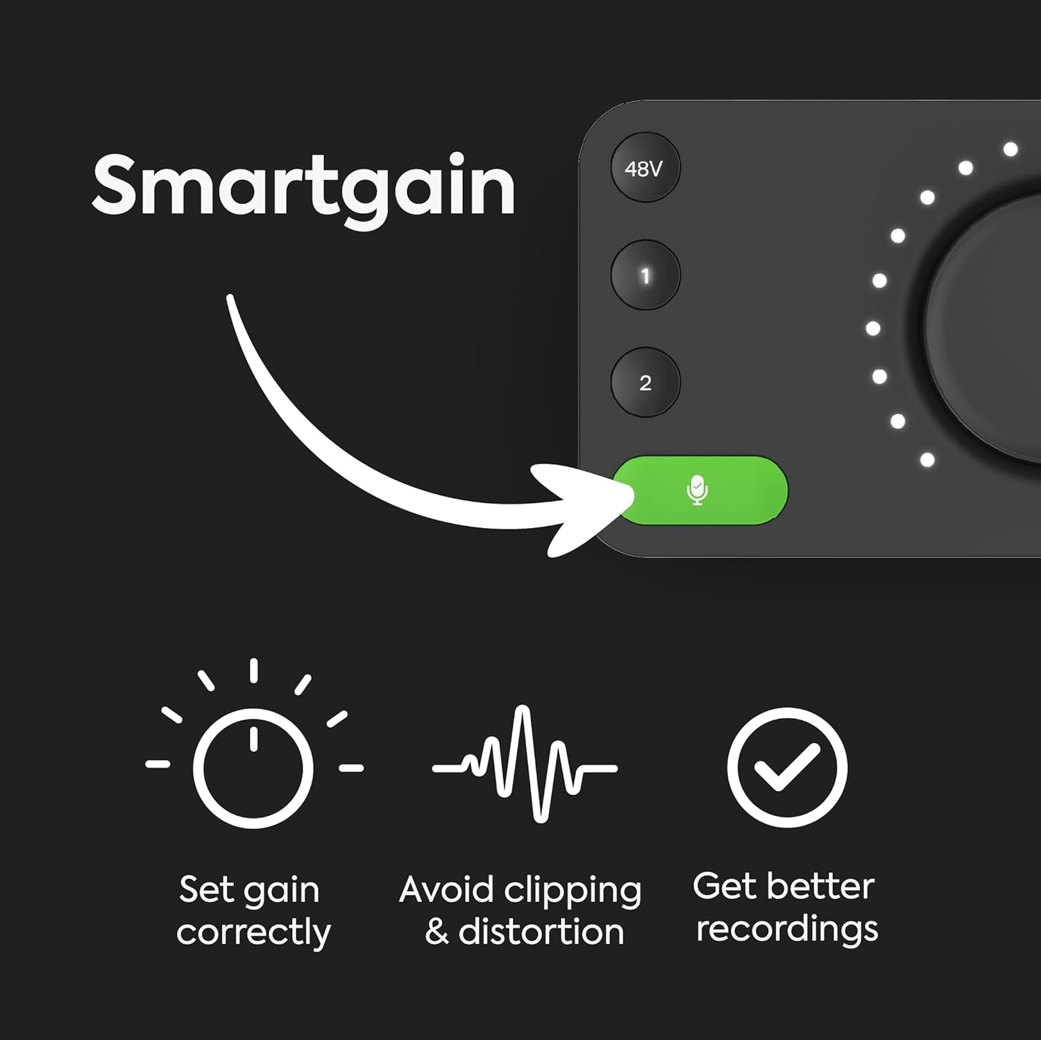 Audient EVO 4 USB‑C Audio Interface – 2‑In/2‑Out with Smartgain & JFET Instrument Input