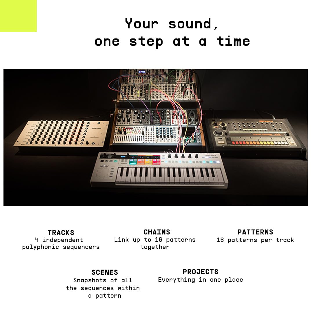Arturia KeyStep Pro – 37-Key MIDI Controller, 4-Track Polyphonic Sequencer & Performance Controller with CV, MIDI, and USB
