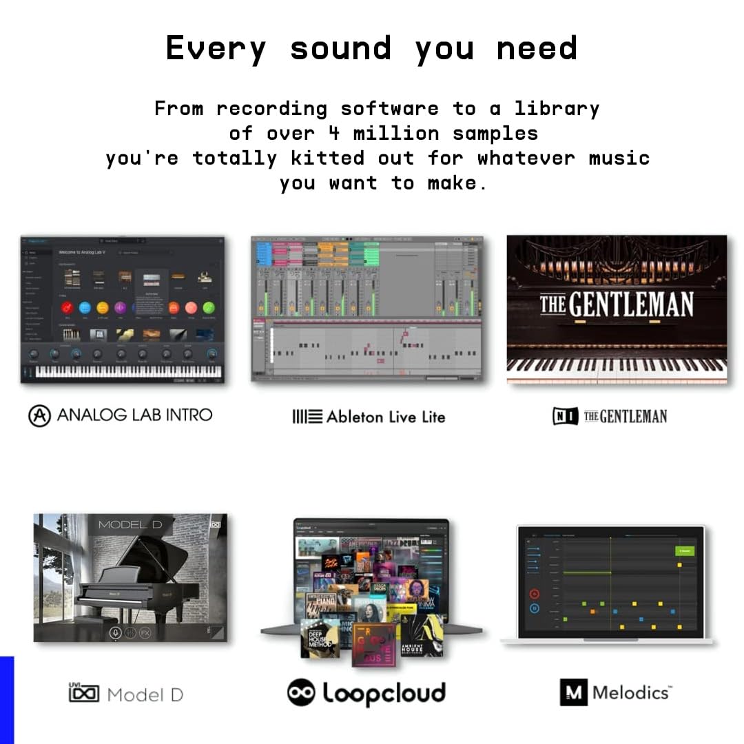 Arturia MiniLab 3 25-Key MIDI Controller – Portable USB Keyboard with Pads, Knobs, and Software Bundle