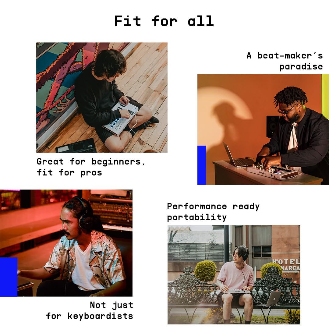 Arturia MiniLab 3 25-Key MIDI Controller – Portable USB Keyboard with Pads, Knobs, and Software Bundle