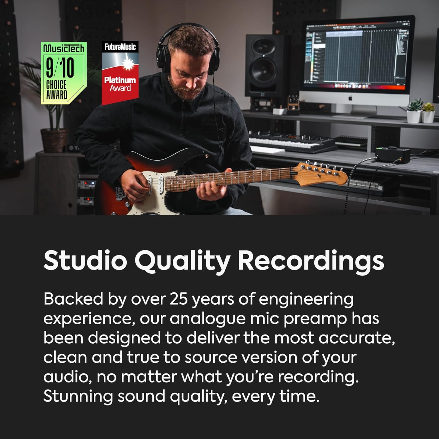 Audient EVO 4 USB‑C Audio Interface – 2‑In/2‑Out with Smartgain & JFET Instrument Input