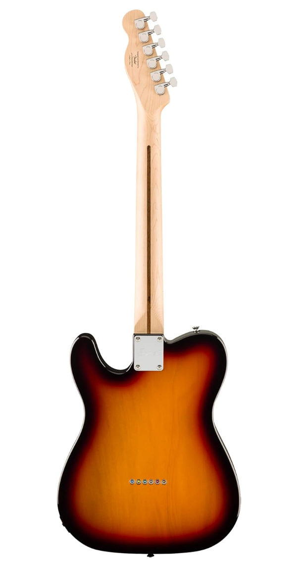 Fender Affinity Series Telecaster Thinline Electric Guitar – Olympic White / 3-Color Sunburst