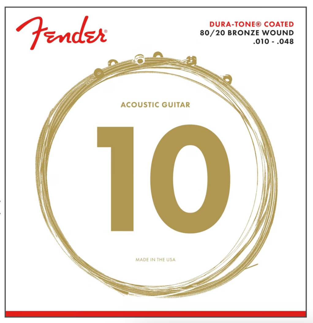 Fender 0730880002 Acoustic Guitar String 80/20 Dura-Tone Bronze Coated .010-.048 880XL
