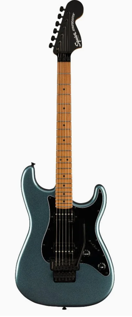 Fender 0370240568 Squier Contemporary Strat FR HH Maple Gunmetal Metallic Electric Guitar