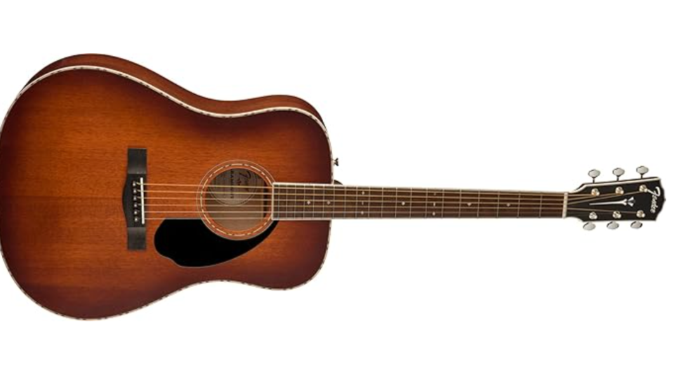 Fender 0970310337 Dreadnought with Case & Electronics PD-220E Aged Cognac Burst Acoustic Guitar