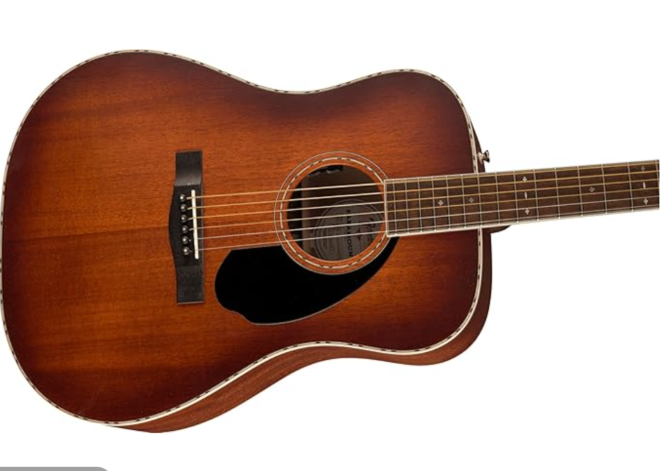 Fender 0970310337 Dreadnought with Case & Electronics PD-220E Aged Cognac Burst Acoustic Guitar