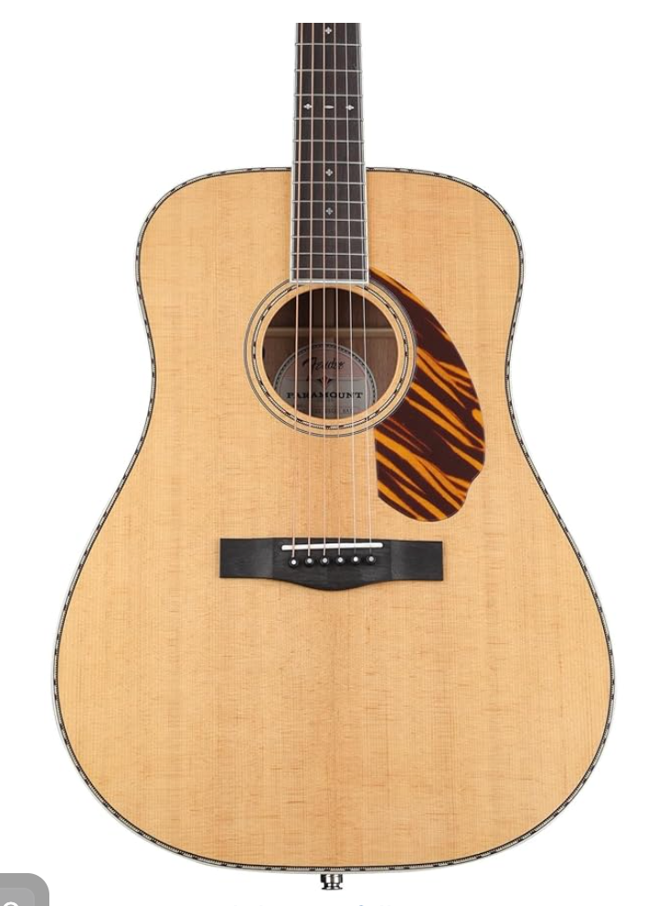 Fender 0970310321 Dreadnought with Case & Electronics PD-220E Natural Acoustic Guitar