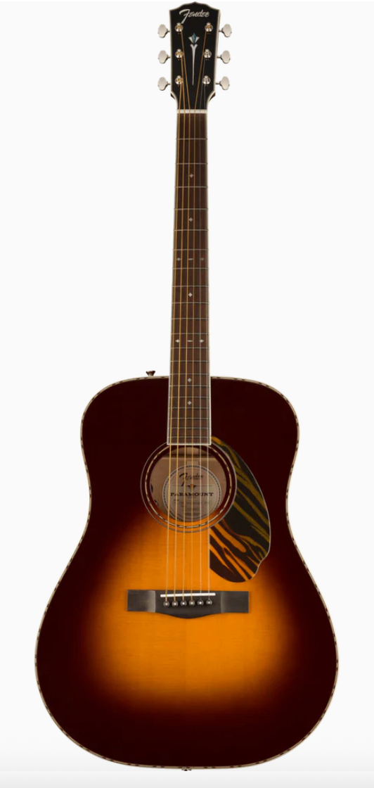 Fender 0970310303 Dreadnought with Case & Electronics PD-220E 3-Color Vintage Sunburst Acoustic Guitar