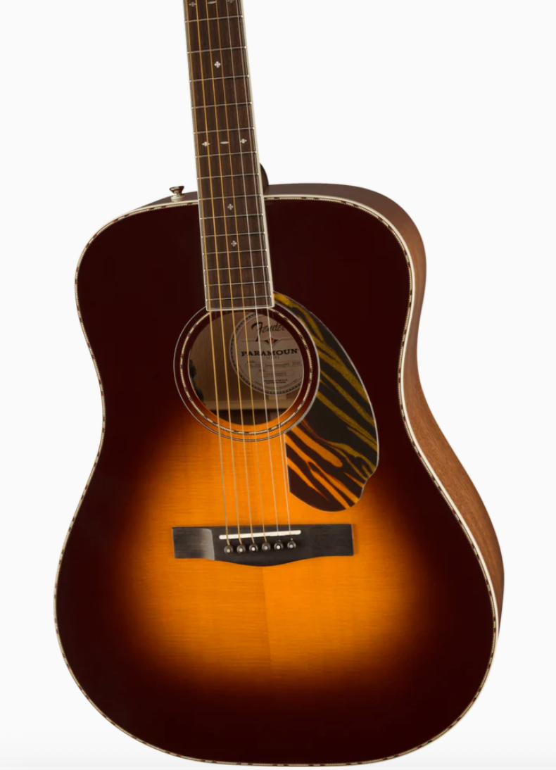 Fender 0970310303 Dreadnought with Case & Electronics PD-220E 3-Color Vintage Sunburst Acoustic Guitar
