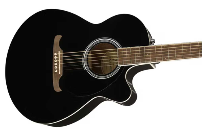 Fender 0971253506 Concert Cutaway Electronics FA135CE Black Acoustic Guitar