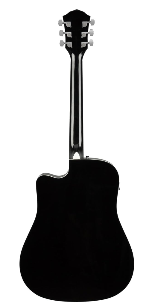 Fender 0972713506 Dreadnought Cutaway Electronics FA-125CE Black Acoustic Guitar