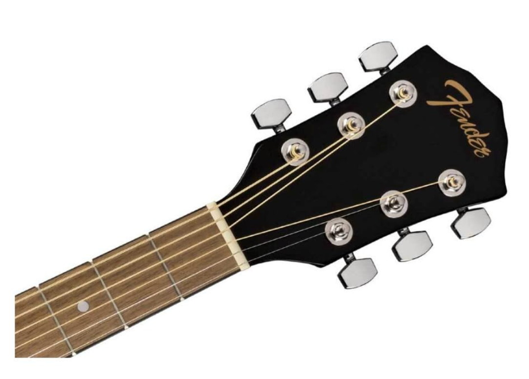 Fender 0972713506 Dreadnought Cutaway Electronics FA-125CE Black Acoustic Guitar
