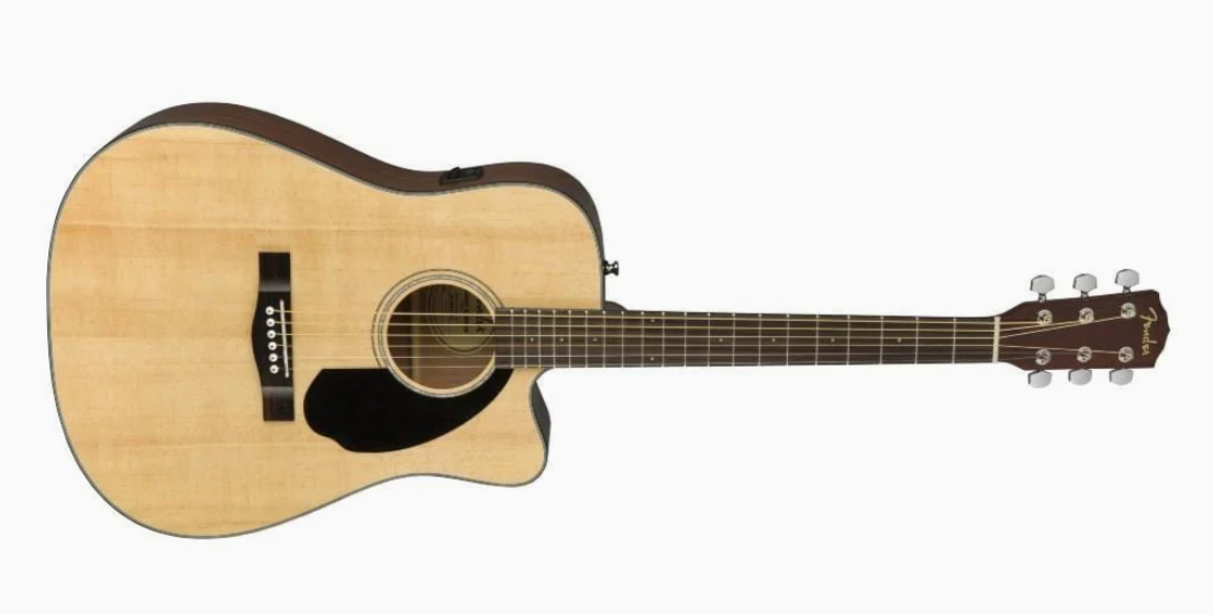 Fender 0970113021 with Cutaway Electronics CD60SCE Natural Acoustic Guitar