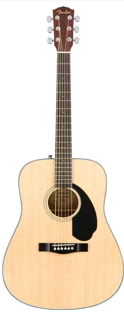 Fender 0970115021 Dreadnought Solid CD60S Natural Lefty Acoustic Guitar