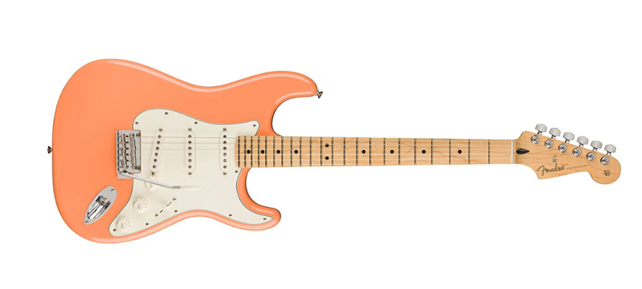 Fender 0144502579 DE Player Strat Maple Pacific Peach Electric Guitar