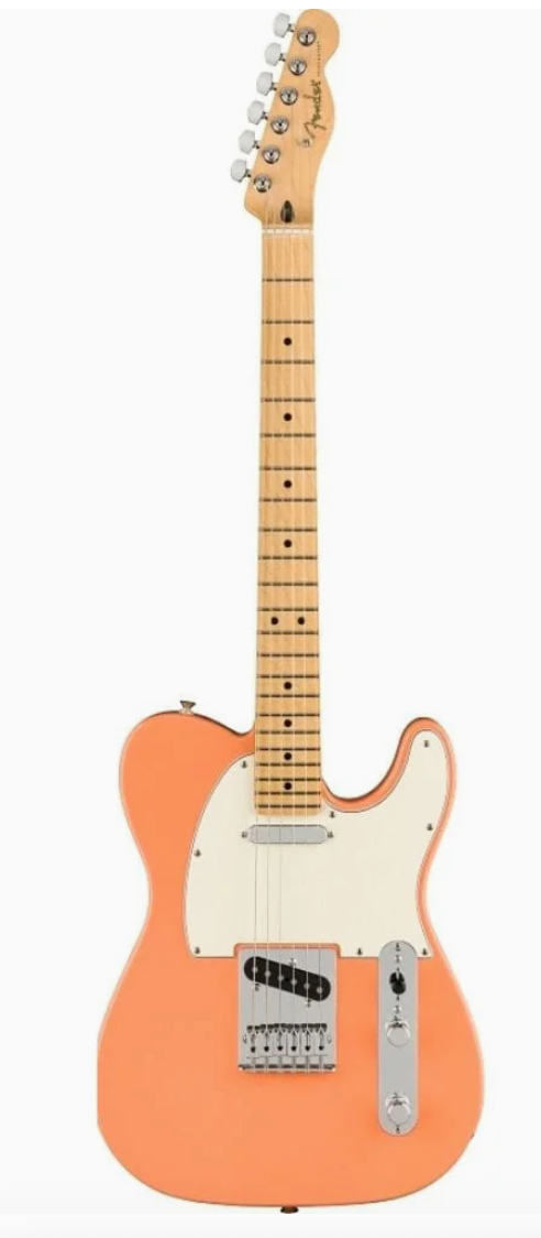 Fender 0144581579 DE Player Telecaster Maple Pacific Peach Electric Guitar