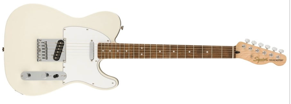 Fender Affinity Series Telecaster Thinline Electric Guitar – Olympic White / 3-Color Sunburst