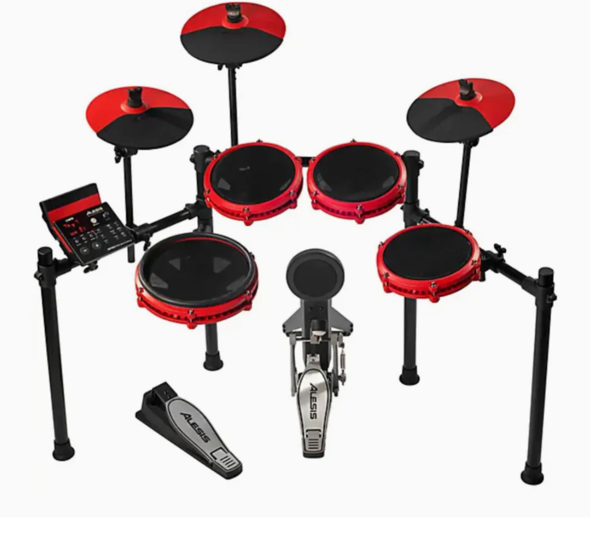 Alesis Nitro Max Electronic Drum Set | 8-Piece Mesh Kit with 440+ Drum & Percussion Sounds, 32 Preset Kits, USB/MIDI Connectivity, Drum Coaching & Learning Features