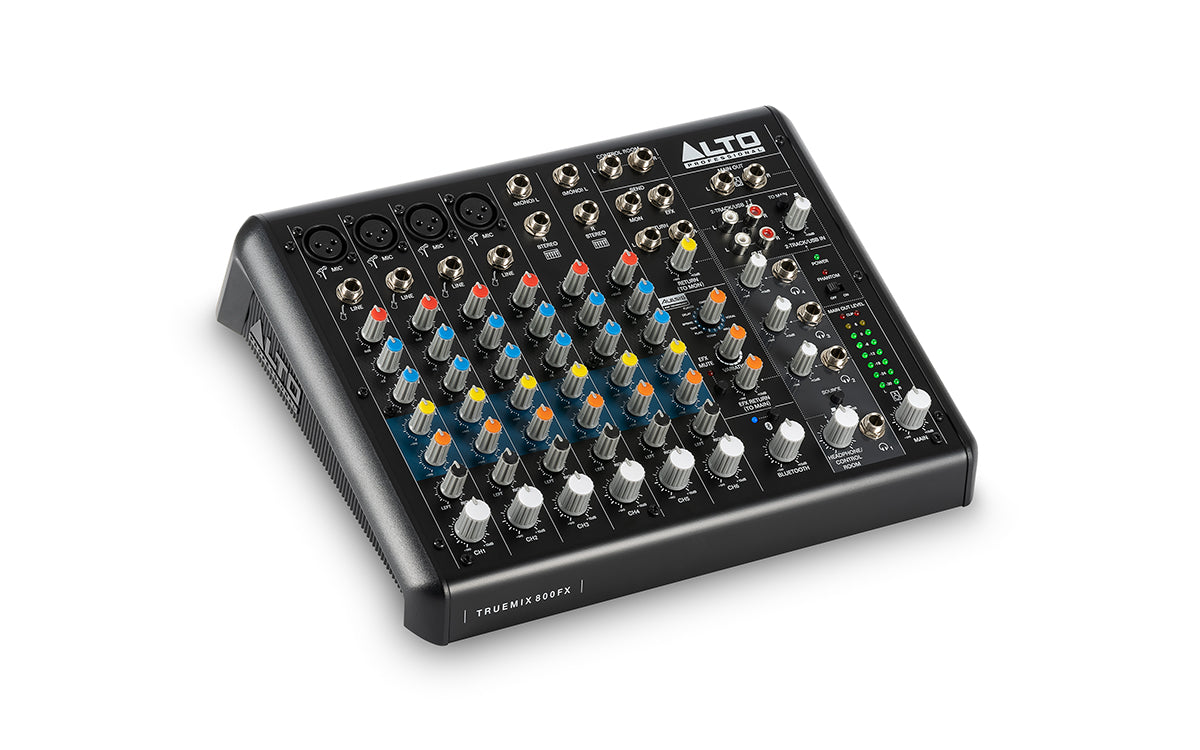 TrueMix 800 FX – 8-Channel Mixer with USB, Bluetooth & Alesis Multi-FX