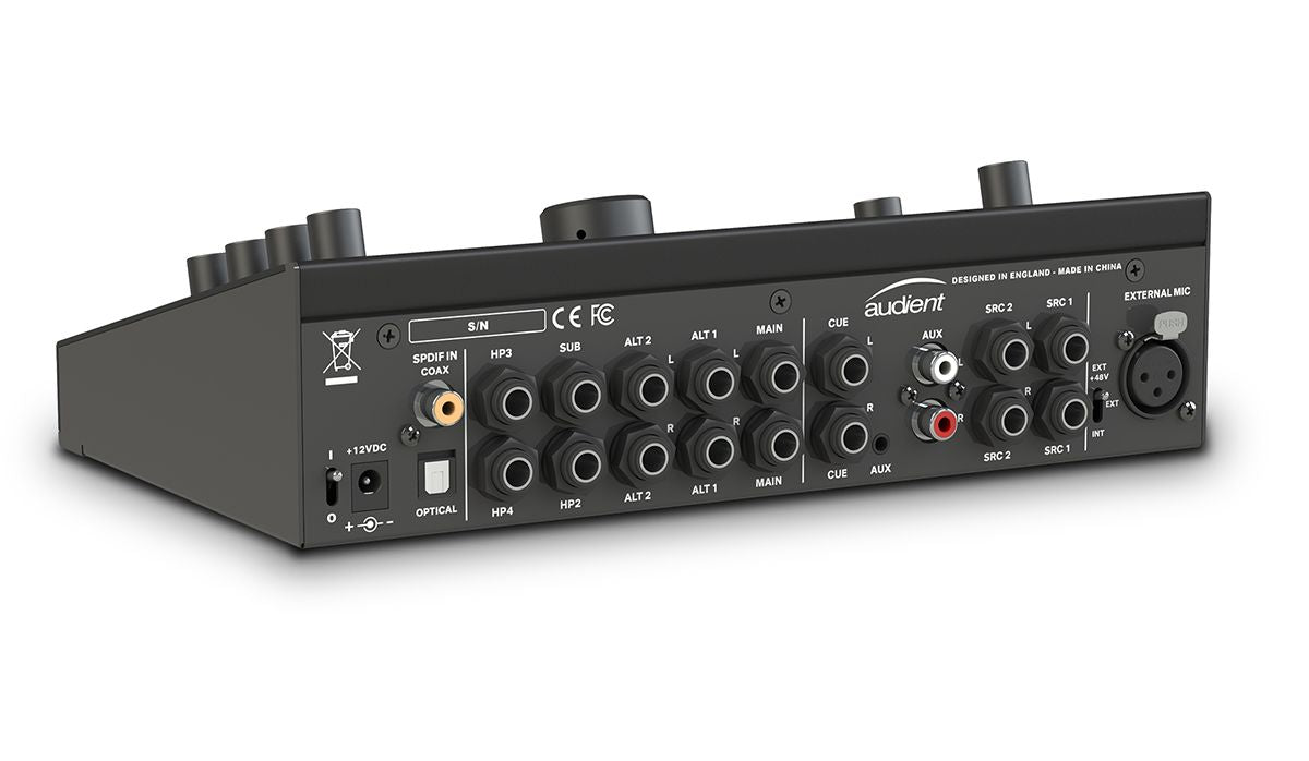 Audient Nero Desktop Monitor Controller – 4x Stereo Inputs, 3 Speaker Outputs & 4 Headphone Outputs