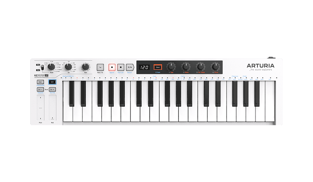 Arturia KeyStep 37 – 37-Key MIDI Controller & Polyphonic Sequencer with RGB Keys, USB, CV, MIDI, and Chord Mode