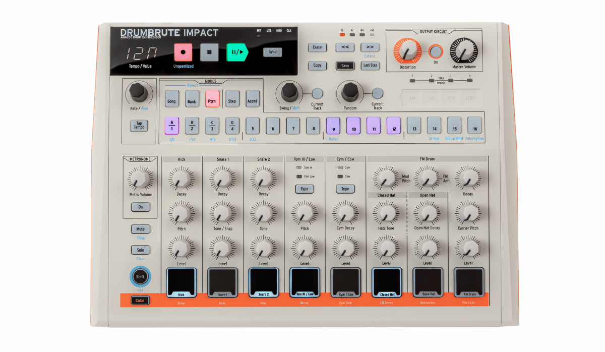 Arturia DrumBrute Analog Drum Machine: 17 Pure-Analog Sounds, Advanced Sequencing & Steiner-Parker Filter