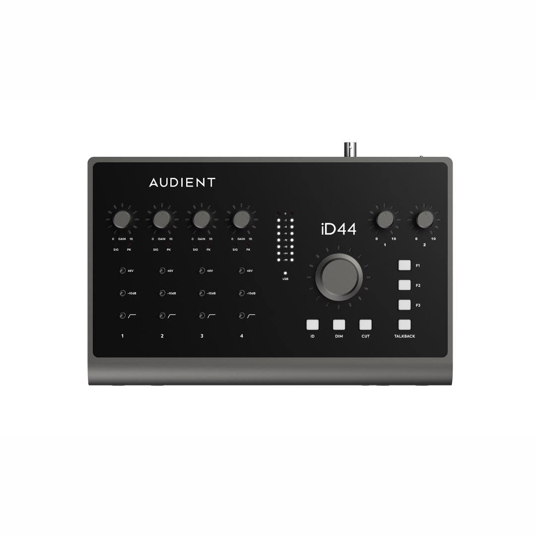 Audient iD44 MKII USB-C Audio Interface – 20-In/24-Out Flagship Interface with 4 Class-A Preamps & ADAT