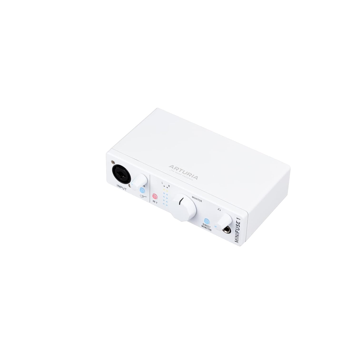 Arturia MiniFuse 1 – USB Audio Interface (1-In/2-Out) with Direct Monitoring & Software Bundle for Music Production & Podcasting