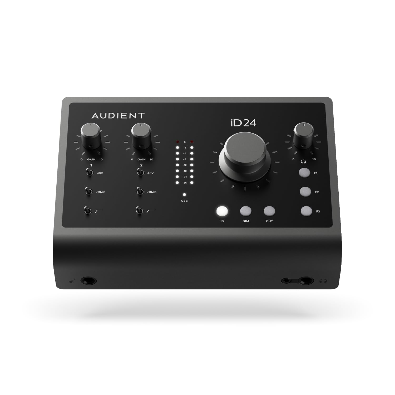 Audient iD24 USB-C Audio Interface – 10-In/14-Out with Dual Class-A Preamps, ADAT & Loopback