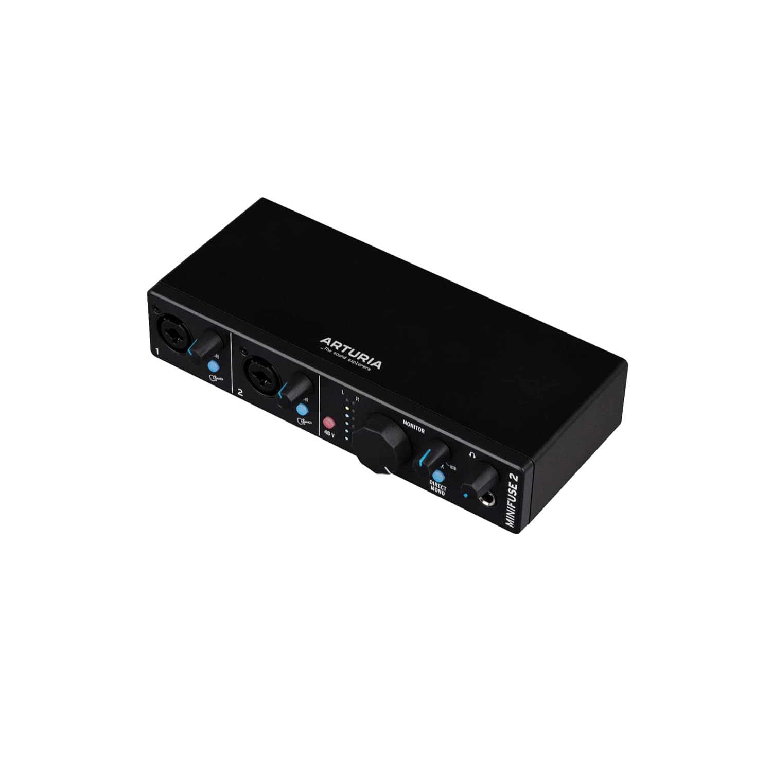 Arturia MiniFuse 2 – 2-In/2-Out USB Audio Interface with Direct Monitoring, USB Hub & Software Bundle for Music Production & Podcasting