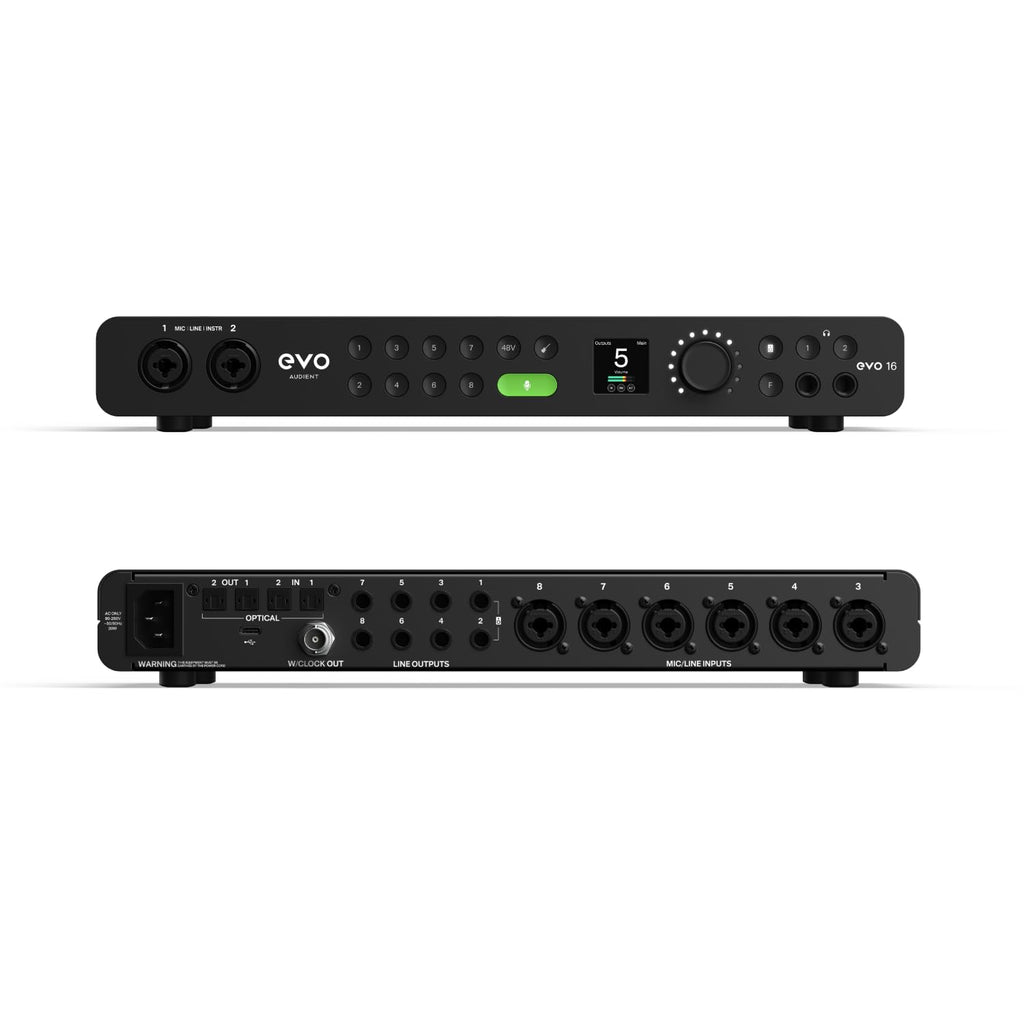 Audient EVO 16 USB-C Audio Interface – 24 In / 24 Out Smart Audio Interface with ADAT, Loopback & Dual Smartgain