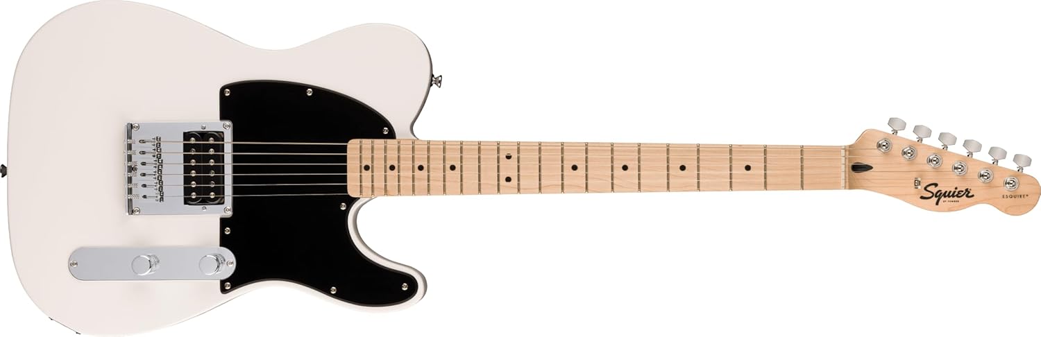 Fender Sonic™ Esquire® H Electric Guitar – Arctic White, Maple Fingerboard, Black Pickguard