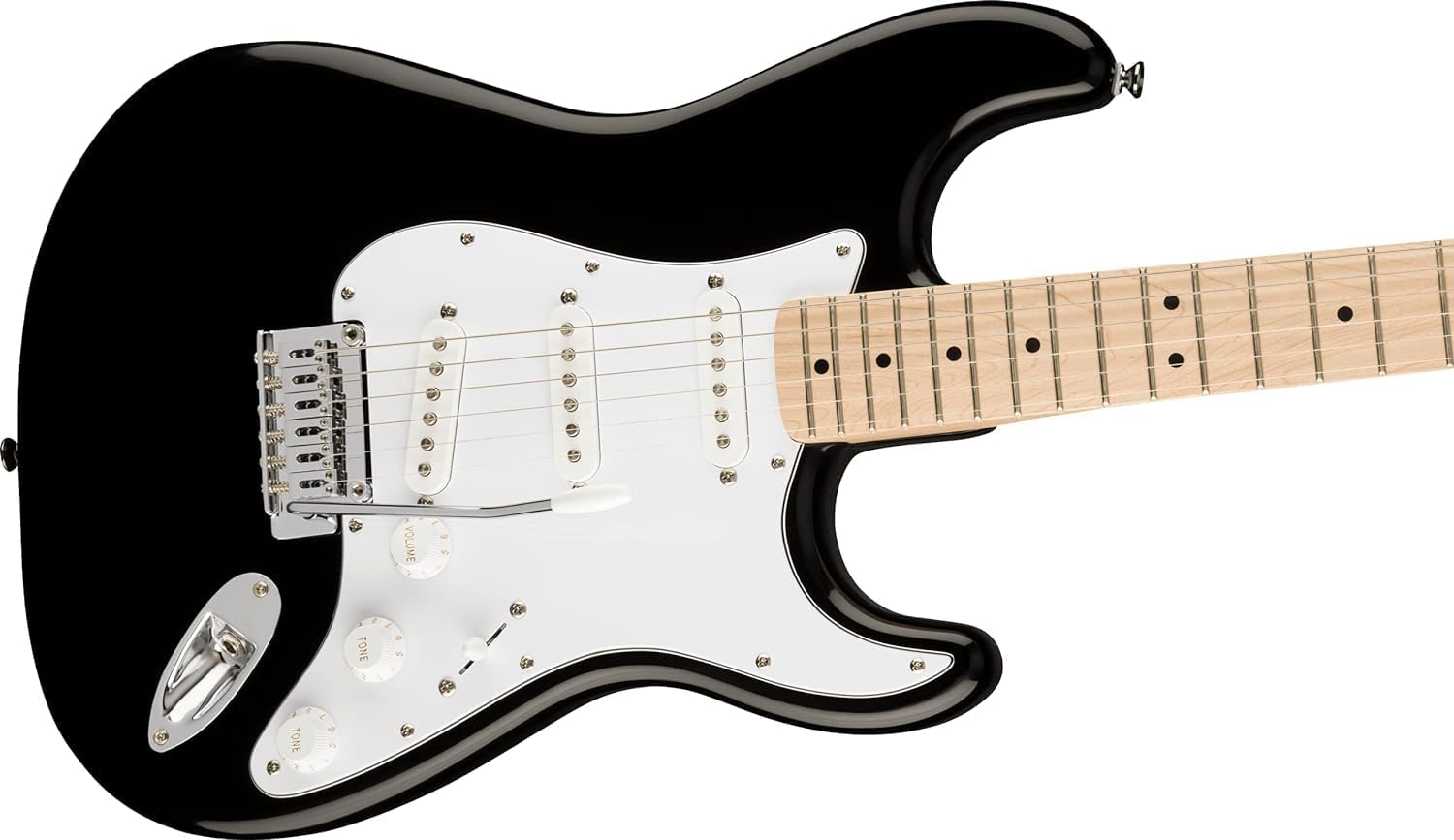 Fender Squier Affinity Series Stratocaster Electric Guitar – Maple Fingerboard – 3-Color Sunburst, Lake Placid Blue, Black