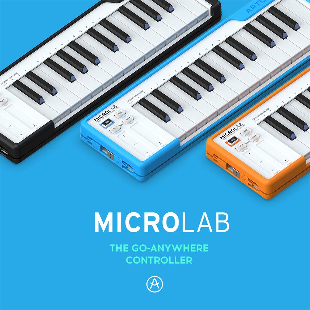 Arturia MicroLab 25-Key Portable MIDI Controller Keyboard – Compact, Durable, USB-Powered