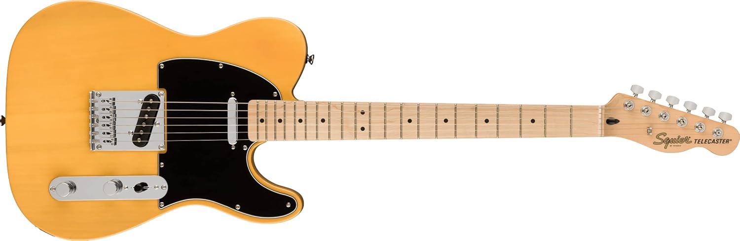 Fender Squier Affinity Series Telecaster Electric Guitar – Maple Fingerboard – Olympic White, Butterscotch Blonde, 3-Color Sunburst