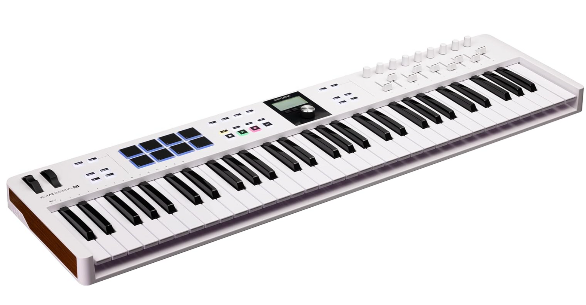 Arturia KeyLab Essential 61 MK3 MIDI Controller – 61 Keys, 9 Sliders, 8 Pads, USB-C, DAW Integration