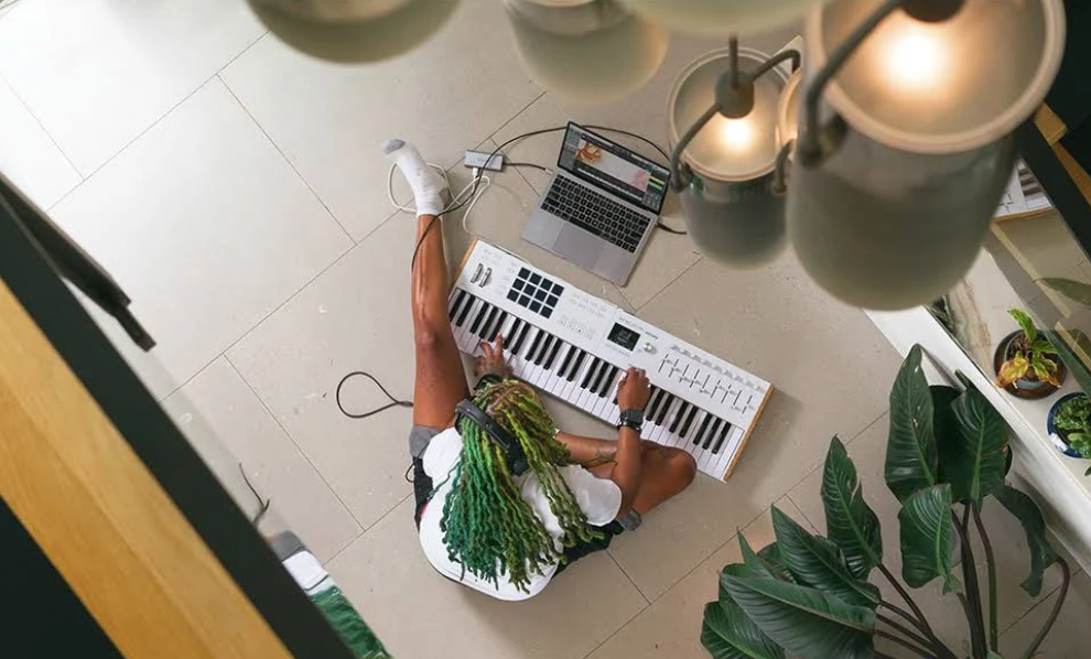 Arturia KeyLab 49 MK3 MIDI Controller – 49 Keys, 9 Sliders, 8 Pads, USB-C, DAW Integration