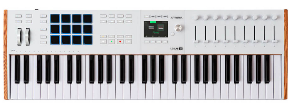 Arturia KeyLab 61 MK3 MIDI Controller – 61 Keys, 9 Sliders, 8 Pads, USB-C, DAW Integration