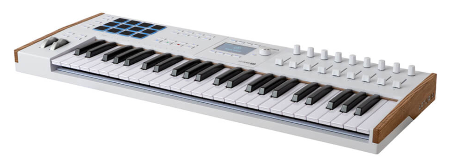 Arturia KeyLab 61 MK3 MIDI Controller – 61 Keys, 9 Sliders, 8 Pads, USB-C, DAW Integration