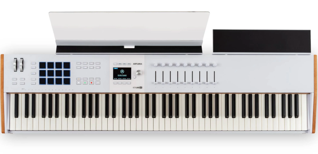 Arturia KeyLab 88 MK3 MIDI Controller – 88 Keys, 16 Pads, 9 Sliders, 9 Knobs, USB-C, DAW Integration